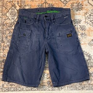 G STAR RAW DENIM 31 Army Loose button fly  shorts in blue